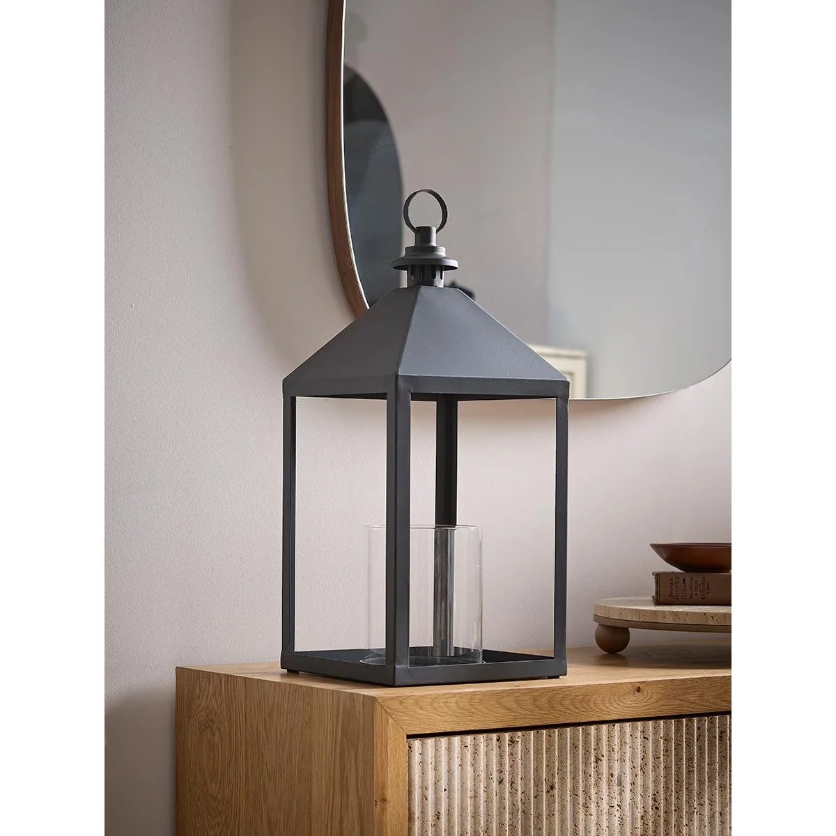 Black Coated Metal Lantern - Large – image 3