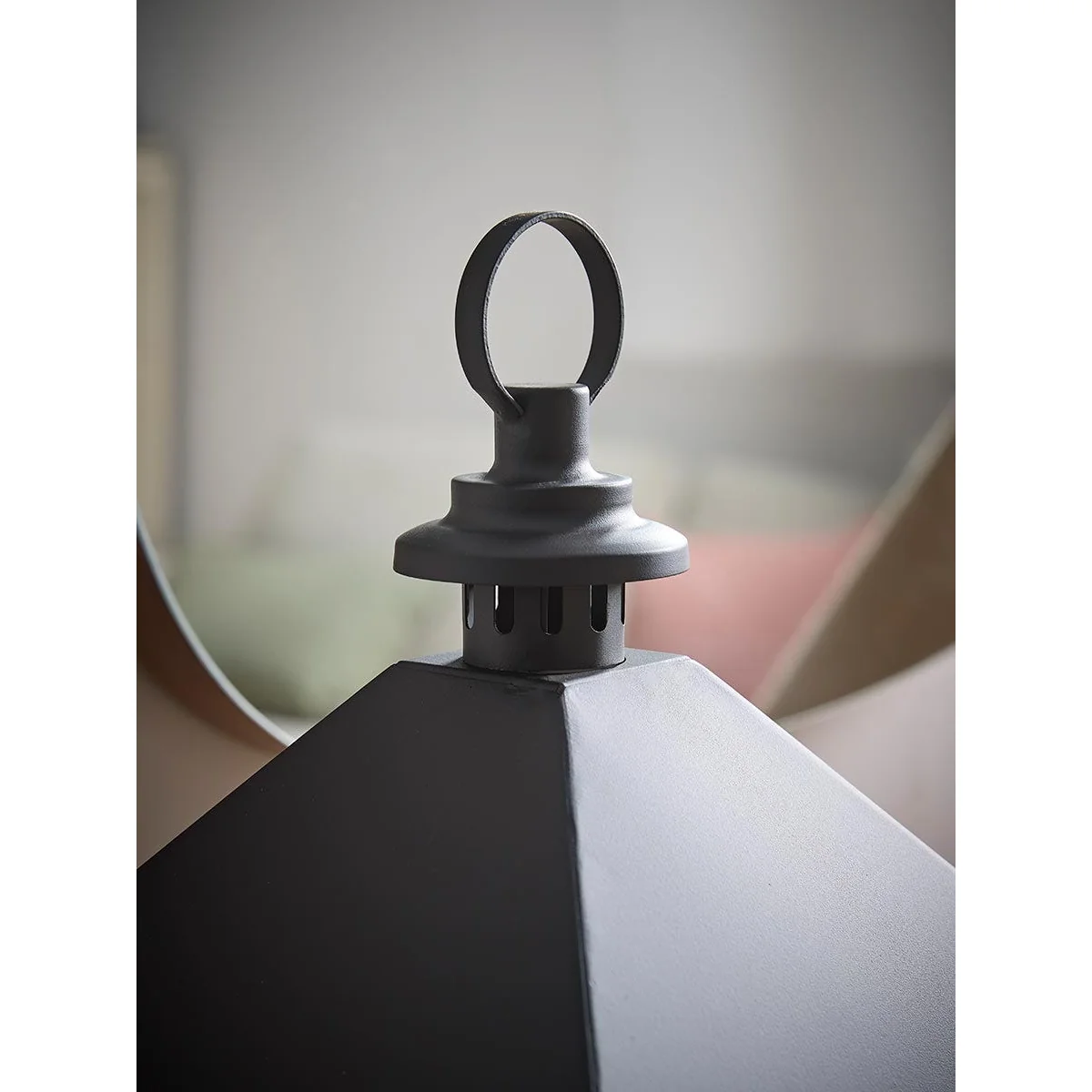 Black Coated Metal Lantern - Large – image 6