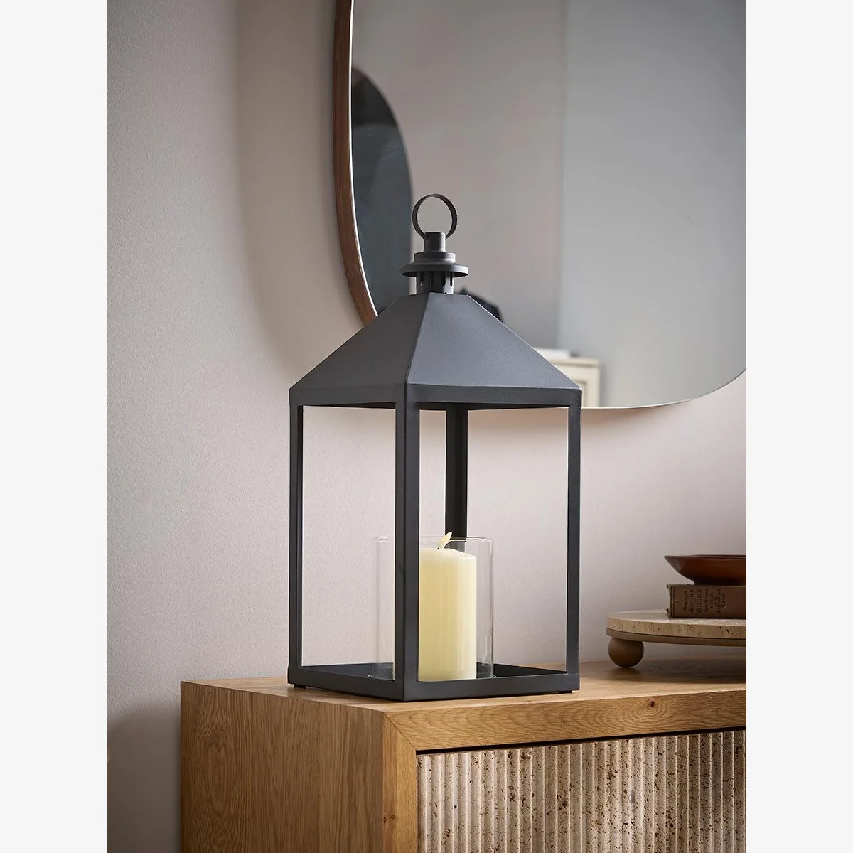 Black Coated Metal Lantern - Large – image 1
