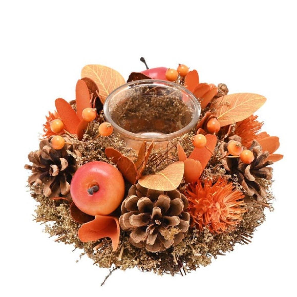 Country Living Autumn Wreath Candle Holder – image 2