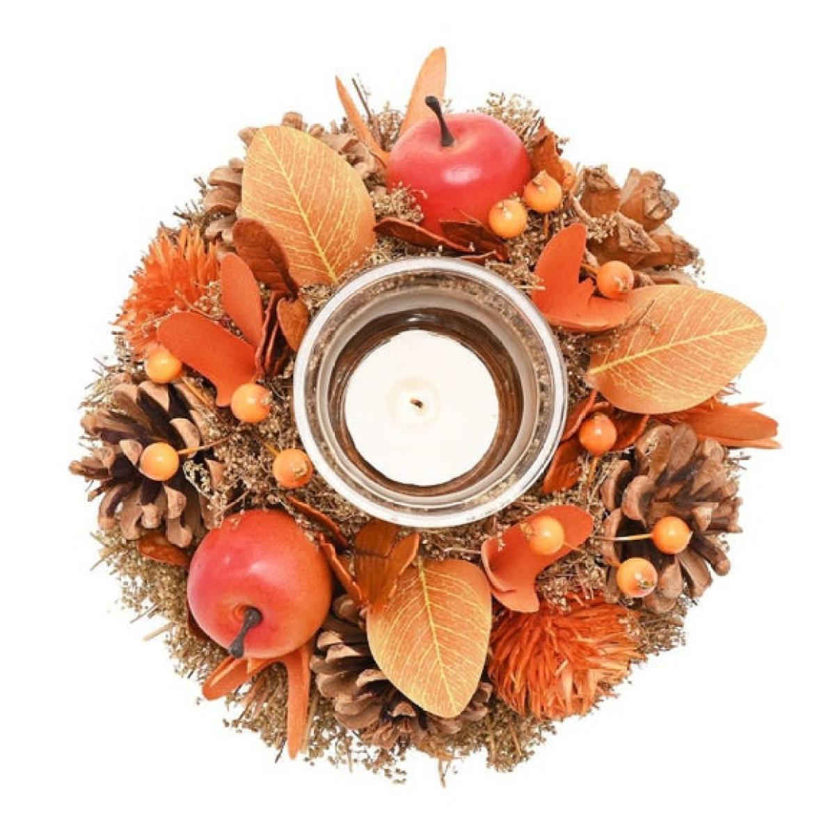 Country Living Autumn Wreath Candle Holder – image 3