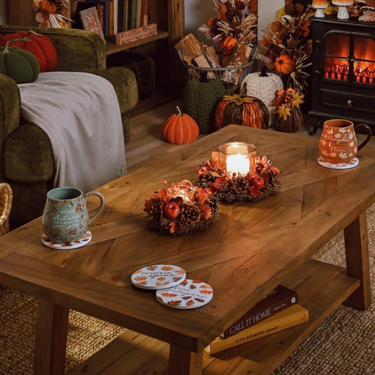 Country Living Autumn Wreath Candle Holder – image 5