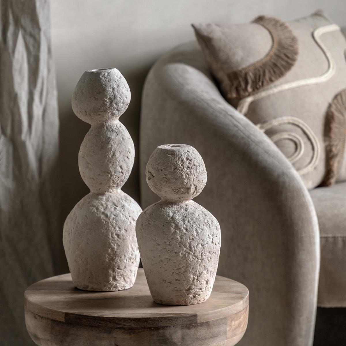 Sable Large Pebble Candle Holder Natural – image 2