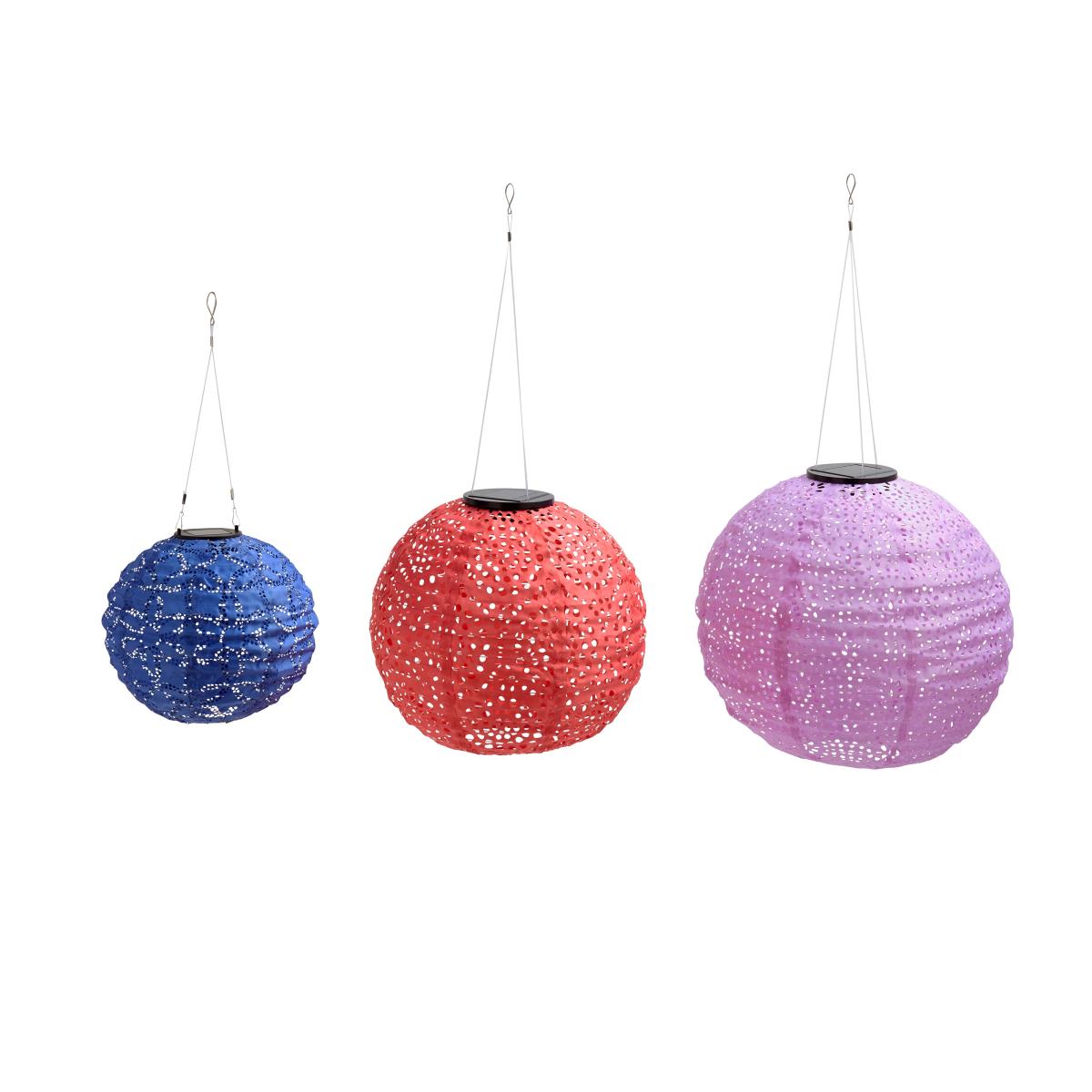 Set of 3 Sophie Robinson LED Solar Hanging Lanterns – image 4