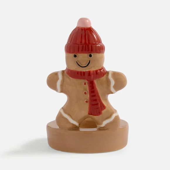 Gingerbread Boy Ceramic Tealight Holder – image 3