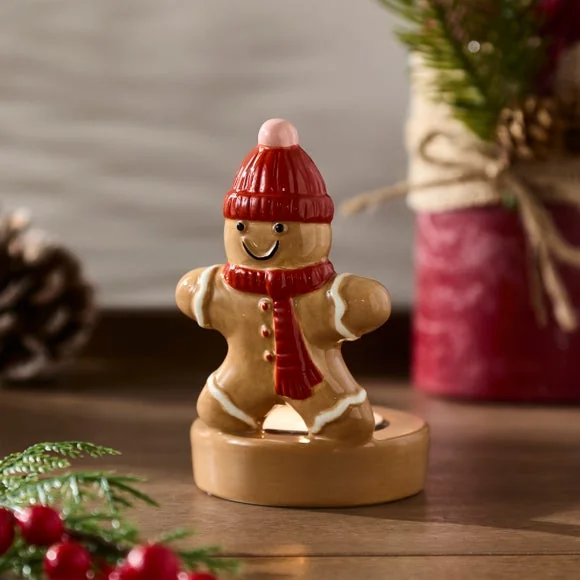 Gingerbread Boy Ceramic Tealight Holder – image 1