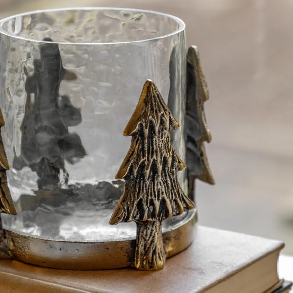 Christmas Tree Hurricane Candle Holder – image 2