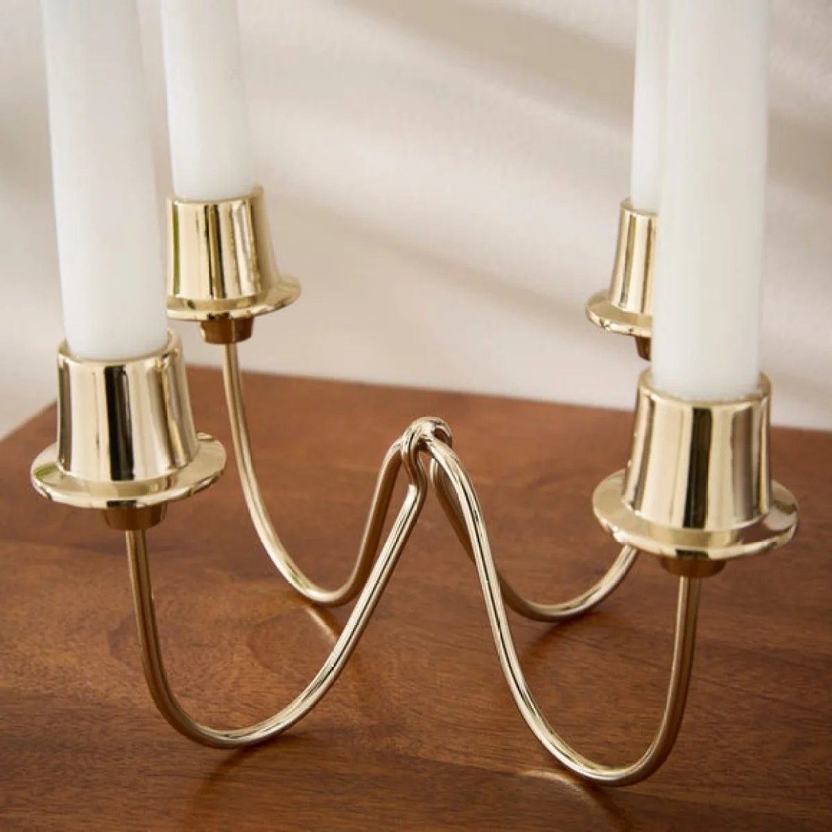 Gold Candelabra Multi Candlestick Holder – image 2