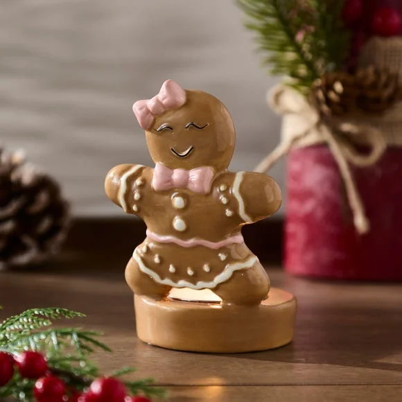 Gingerbread Lady Ceramic Tealight Holder – image 1