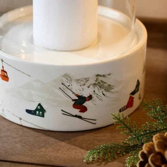 Alpine Scene Hurricane Candle Holder – image 2