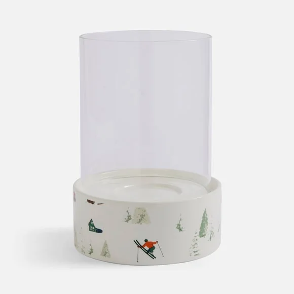 Alpine Scene Hurricane Candle Holder – image 3
