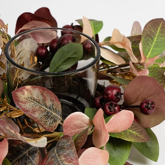 Artificial Seasonal Foliage Candle Holder – image 2
