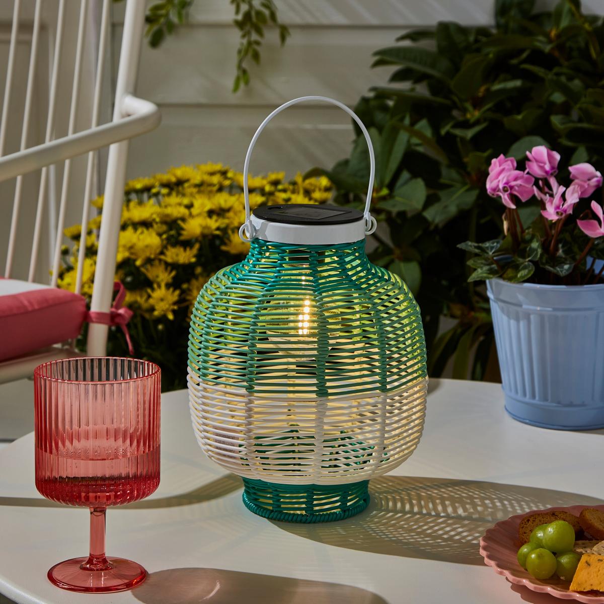 Woven LED Indoor Outdoor Solar Lantern – image 2