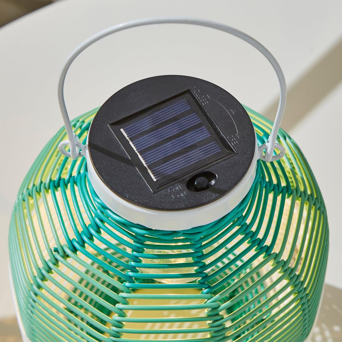 Woven LED Indoor Outdoor Solar Lantern – image 3