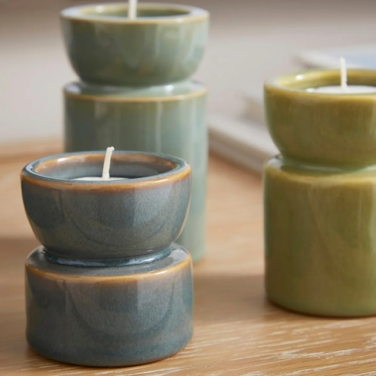 Set of 3 Taper Tealight Candle Holders – image 4
