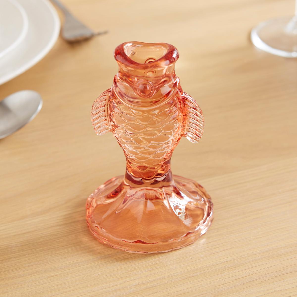 Oceanscape Fish Glass Candle Holder – image 2