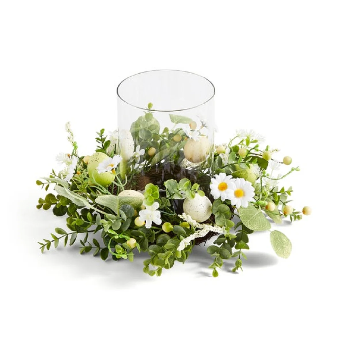 Artificial Easter Egg Floral Pillar Candle Holder – image 3