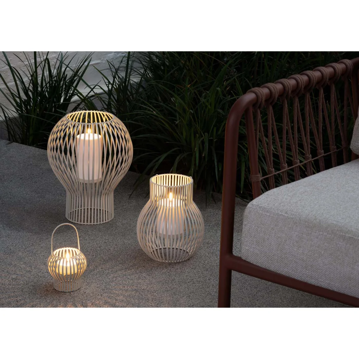 Uyuni Upside Down Lantern Small Light Grey – image 3