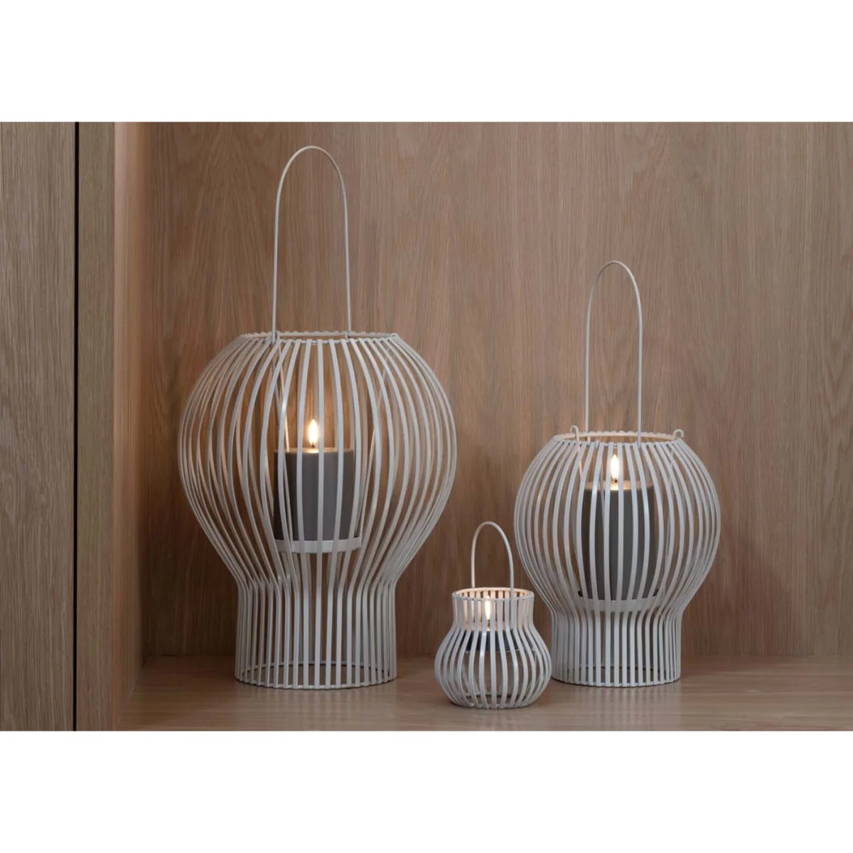 Uyuni Upside Down Lantern Small Light Grey – image 5