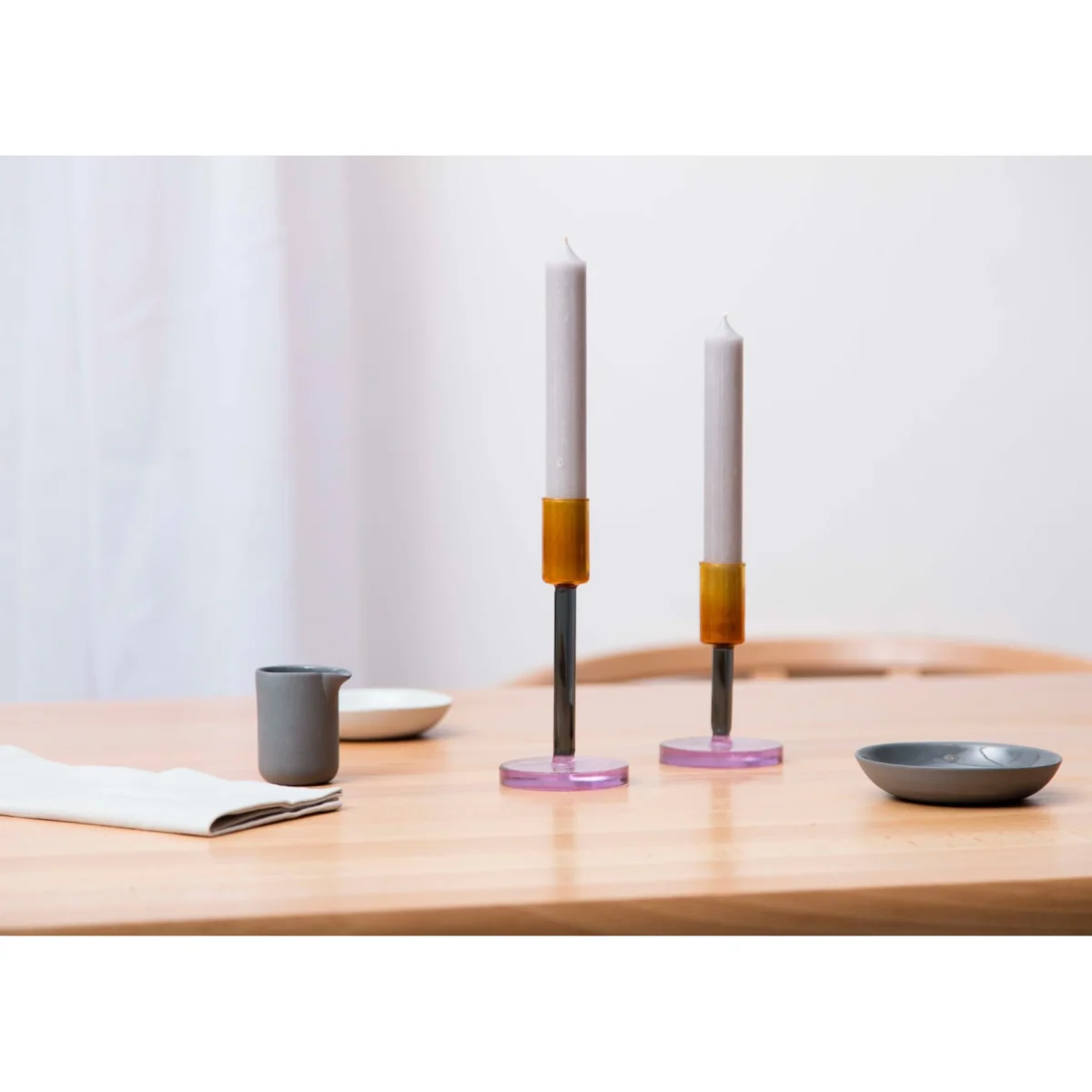 Block Design Block Candleholder Smoke & Amber – image 2