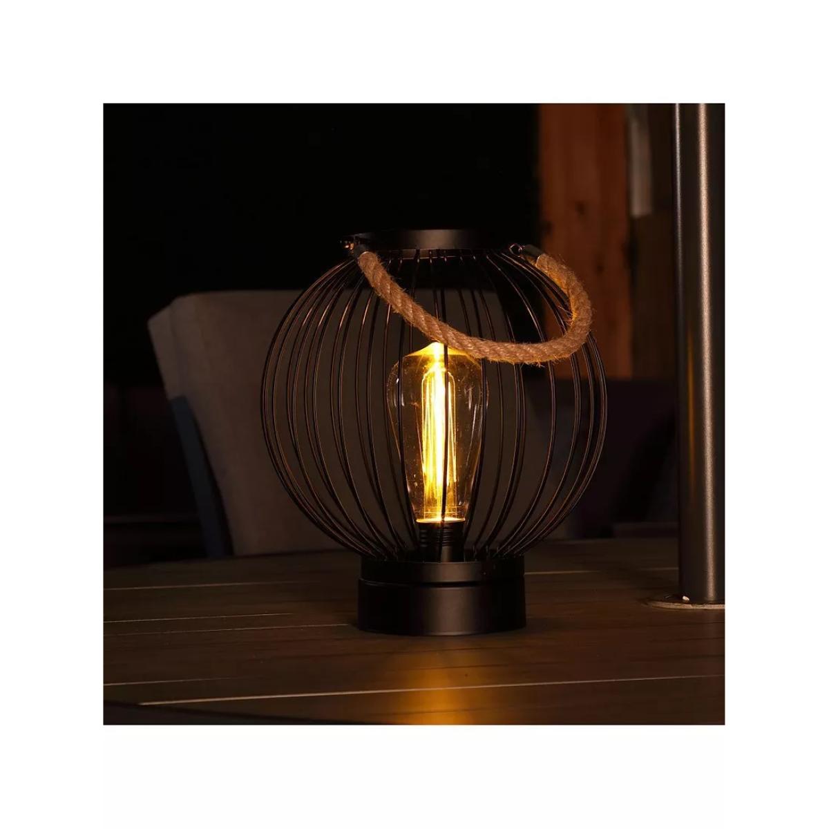 NOMA Metal Round Outdoor Lantern, Black – image 2