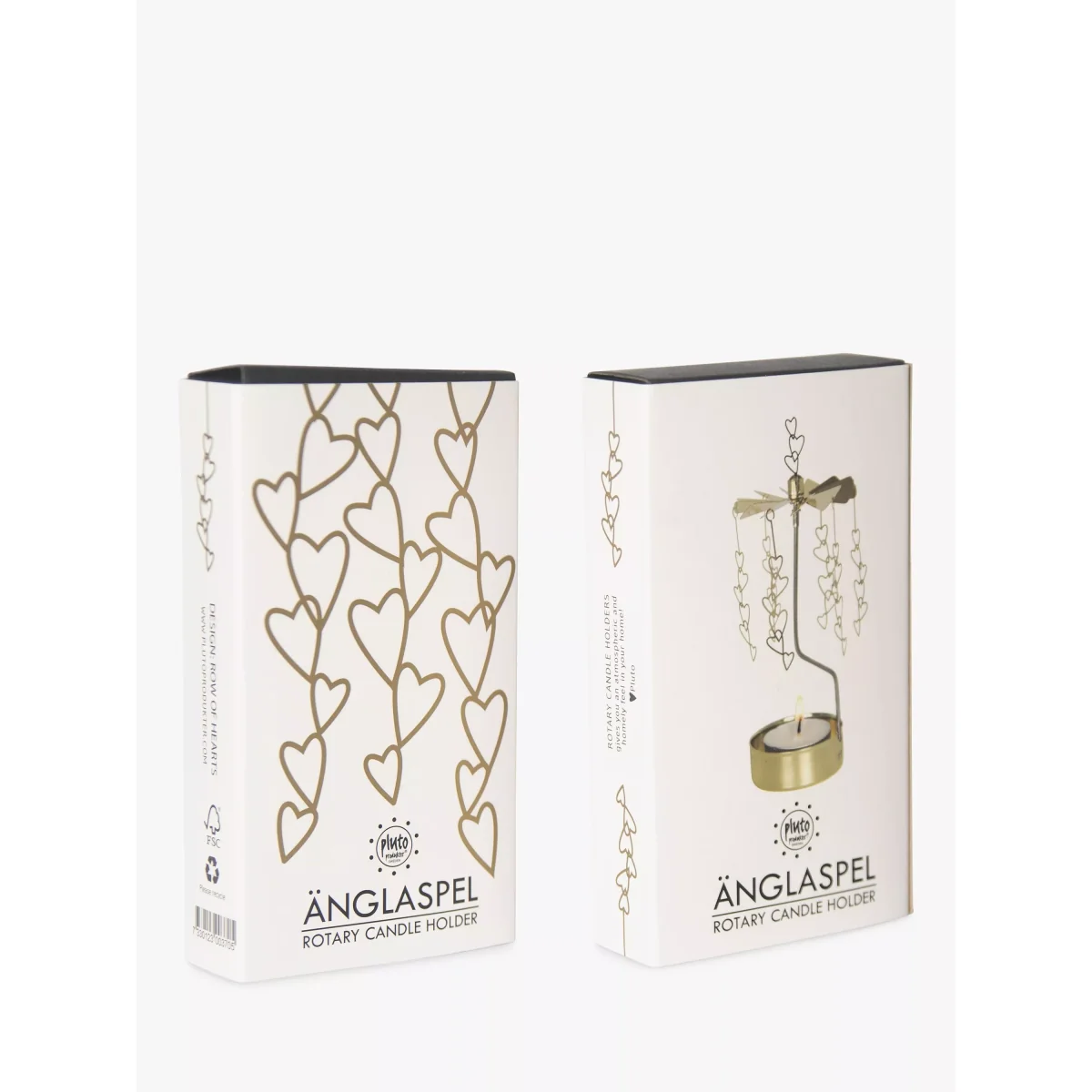 Pluto Produkter Hearts Spinner Tealight Candle Holder, Gold – image 3