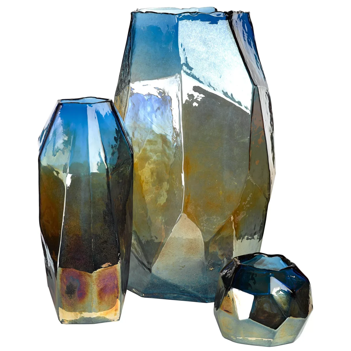 pols potten Graphic Luster Candle Holder, Blue – image 2