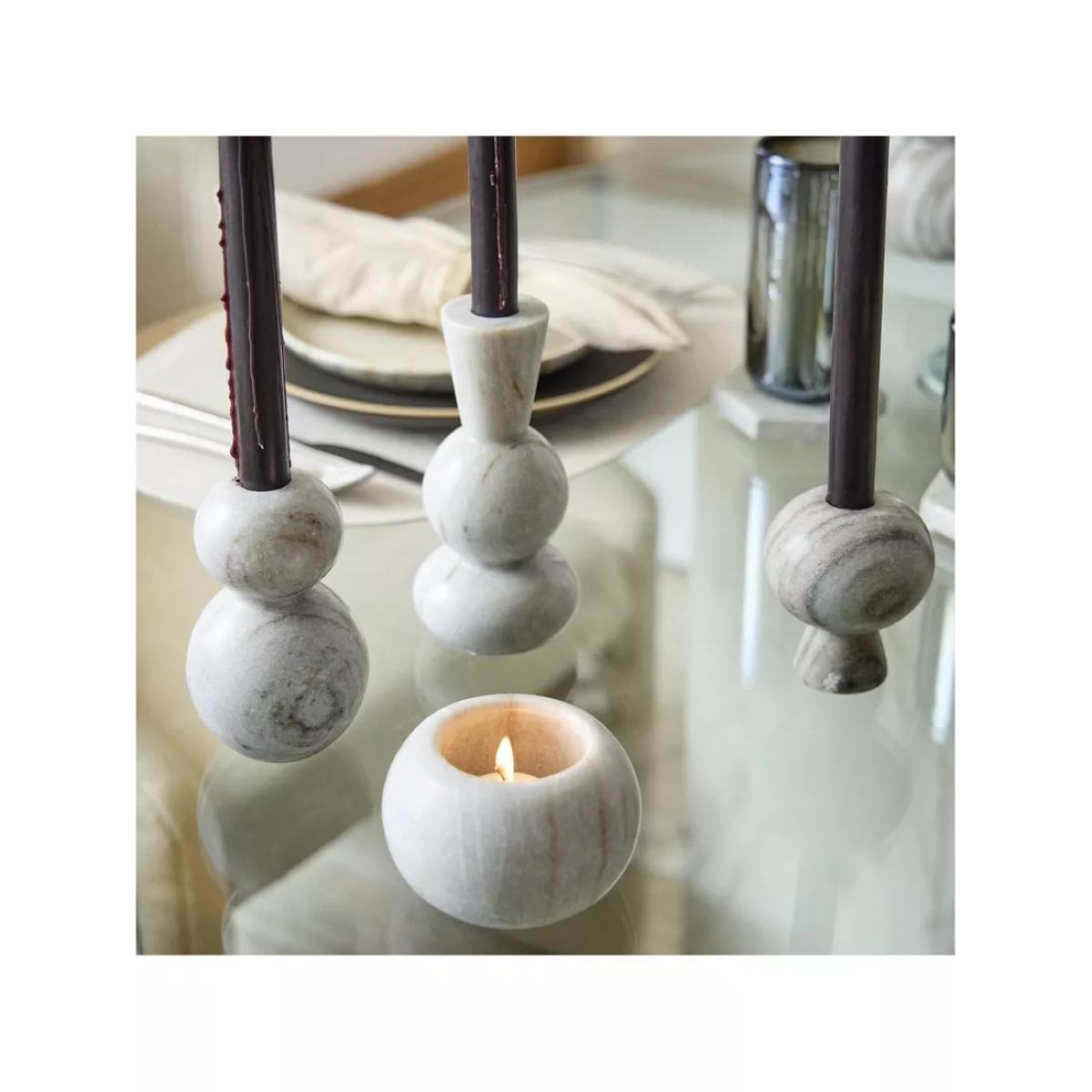 west elm Kali Marble Tapered Candle Holder, H13cm, Medium – image 3