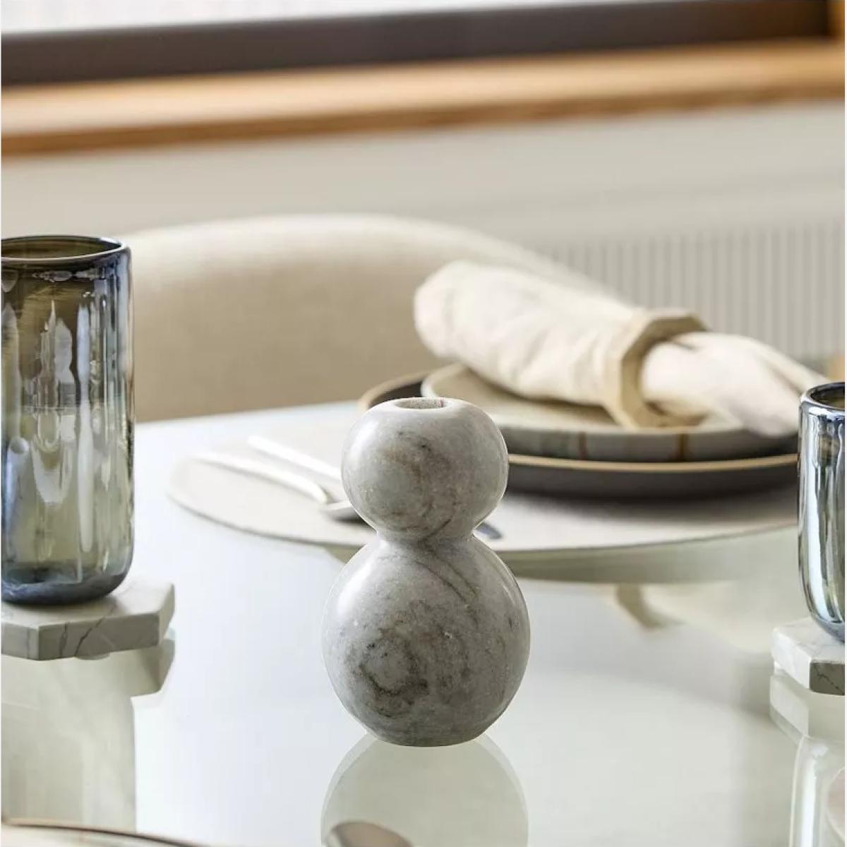 west elm Kali Marble Tapered Candle Holder, H13cm, Medium – image 1