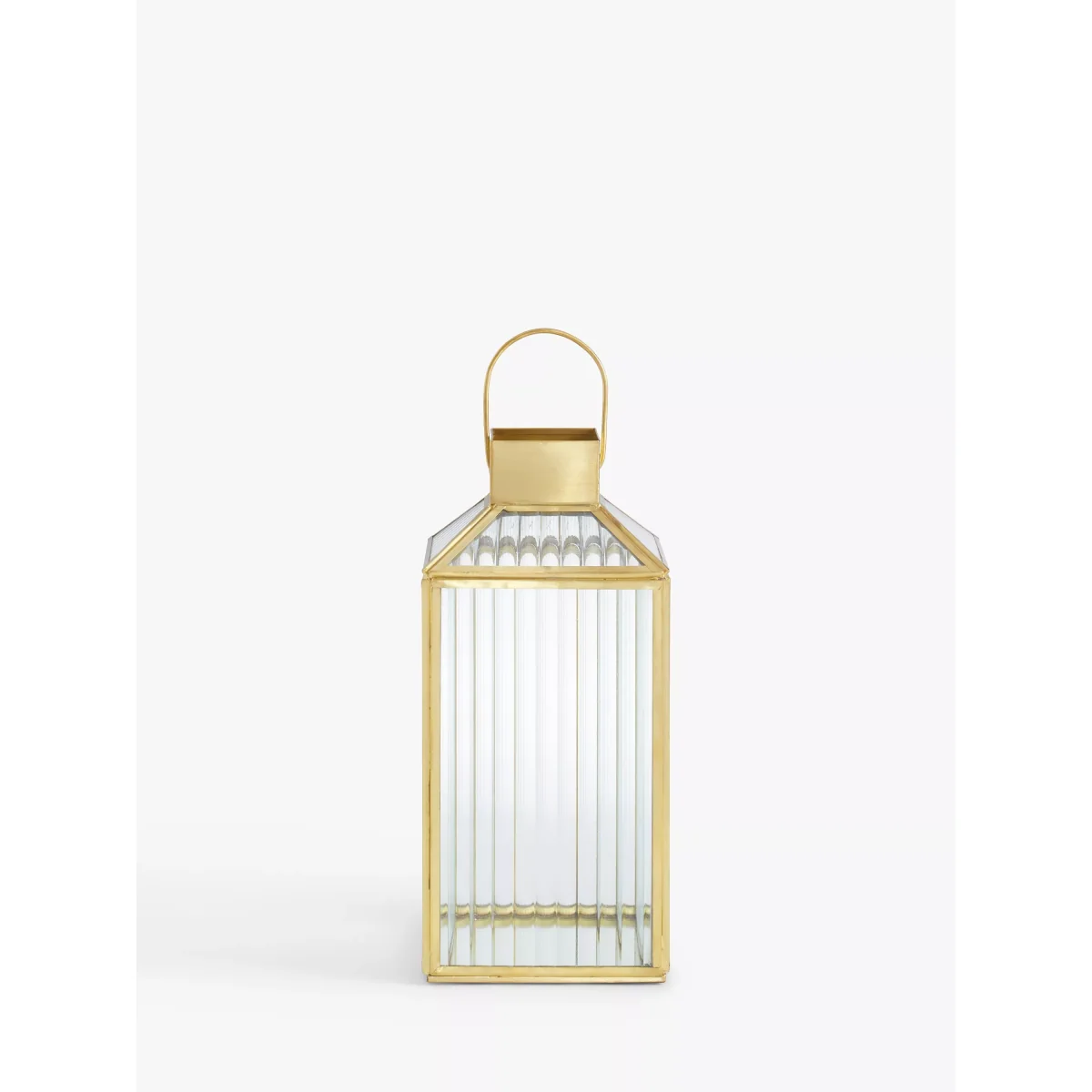 John Lewis Steel Fluted Lantern Candle Holder, Gold – image 2