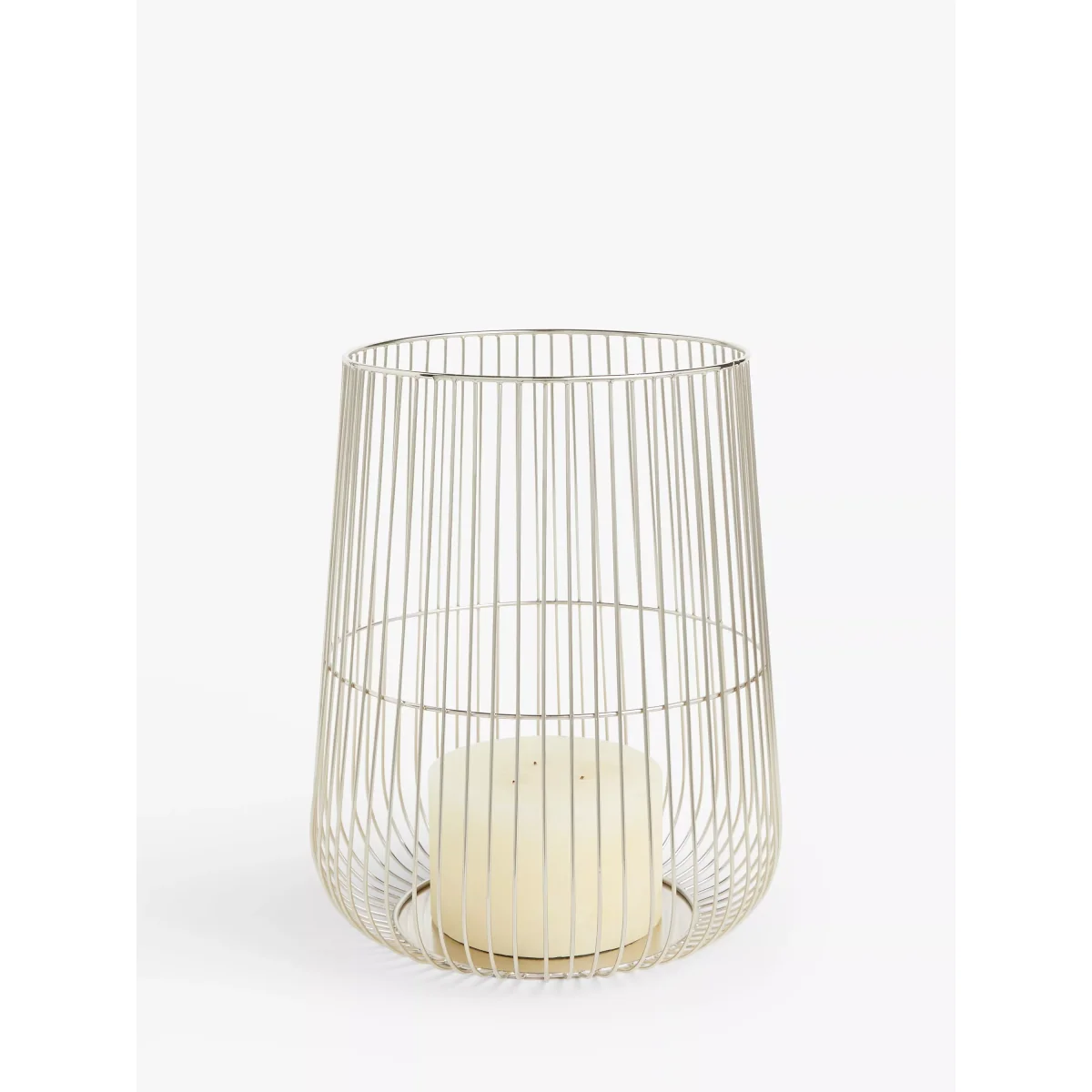 John Lewis & Partners Silver Cage Lantern Candle Holder, H38 cm – image 2