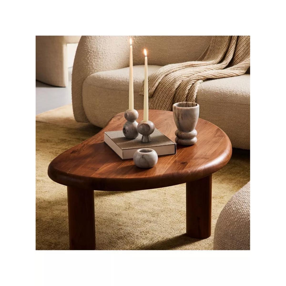 west elm Kali Marble Tapered Candle Holder, H9cm, Small – image 5