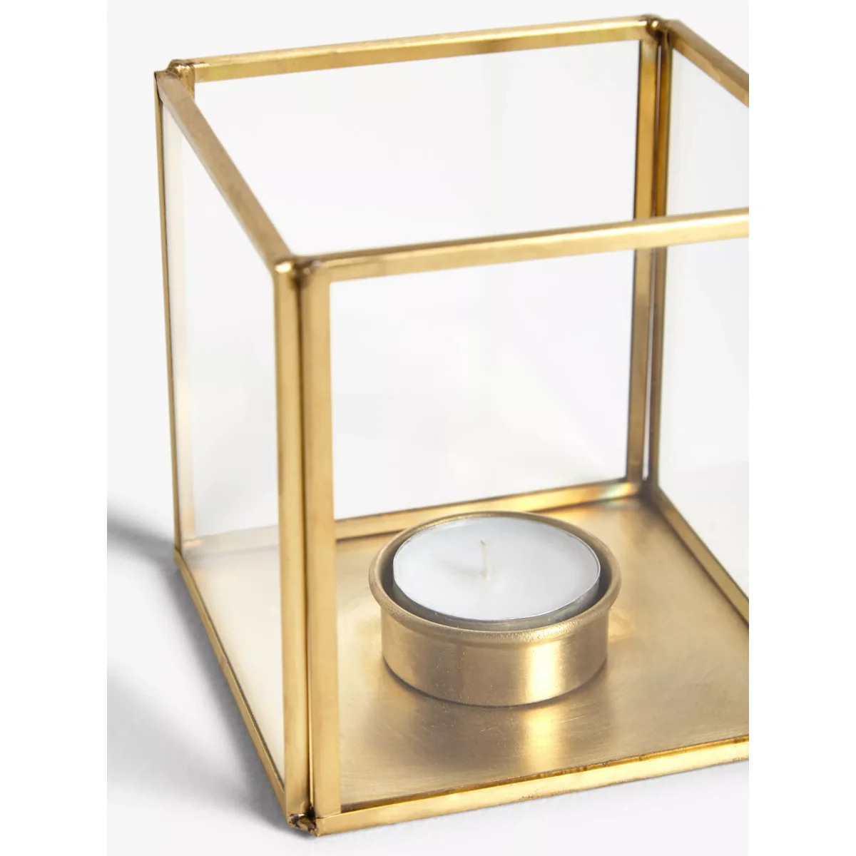 John Lewis & Partners Brass Cube Candle Holder – image 3