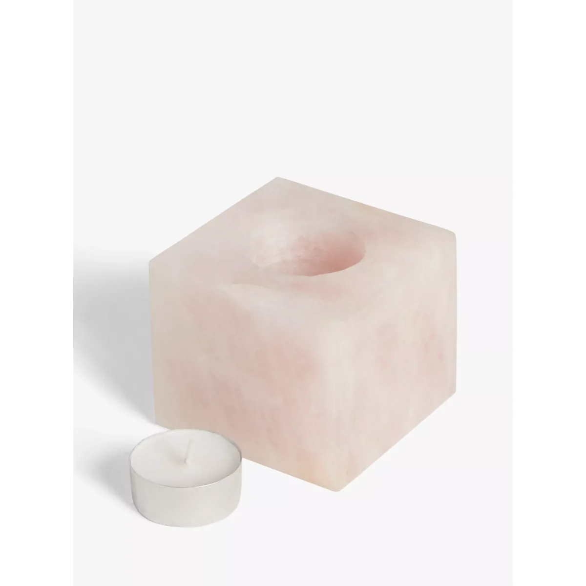 John Lewis & Partners Rose Quartz Crystal Tealight Candle Holder – image 3