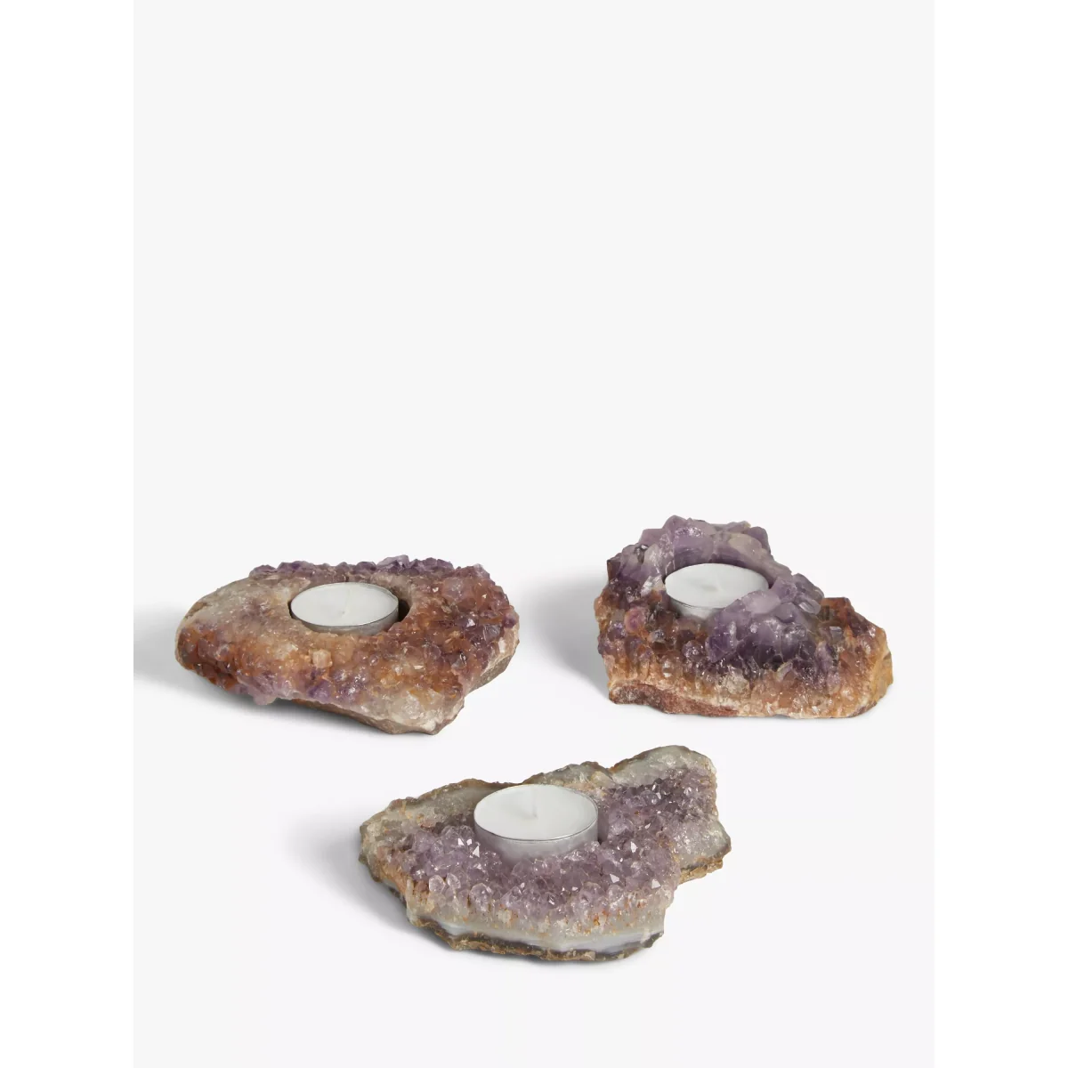 John Lewis & Partners Amethyst Crystal Tealight Candle Holder – image 2