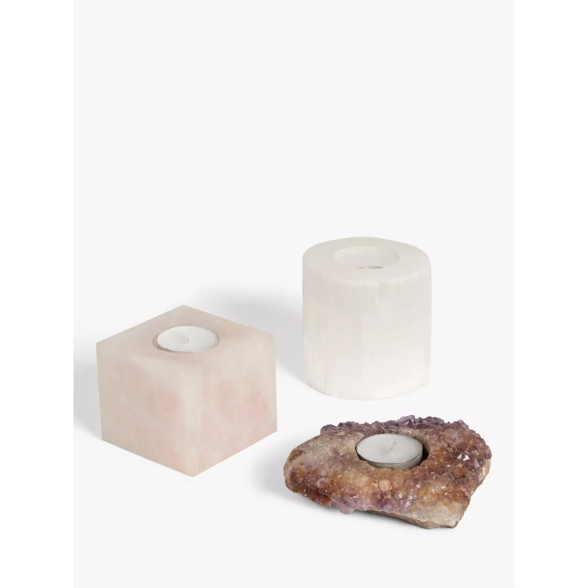 John Lewis & Partners Amethyst Crystal Tealight Candle Holder – image 4