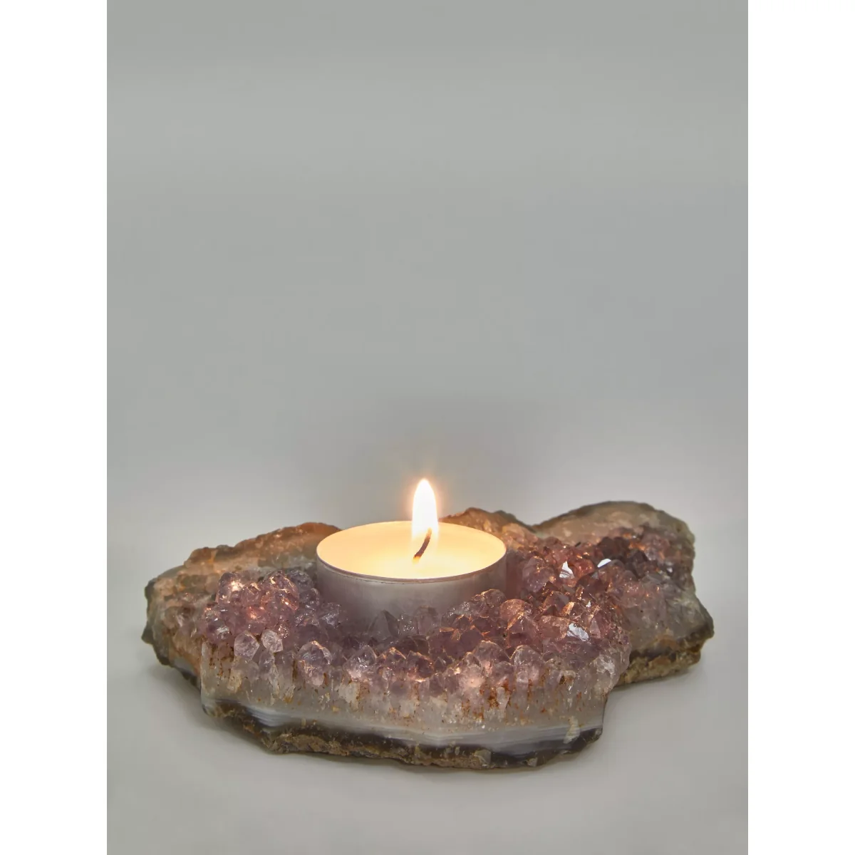 John Lewis & Partners Amethyst Crystal Tealight Candle Holder – image 5