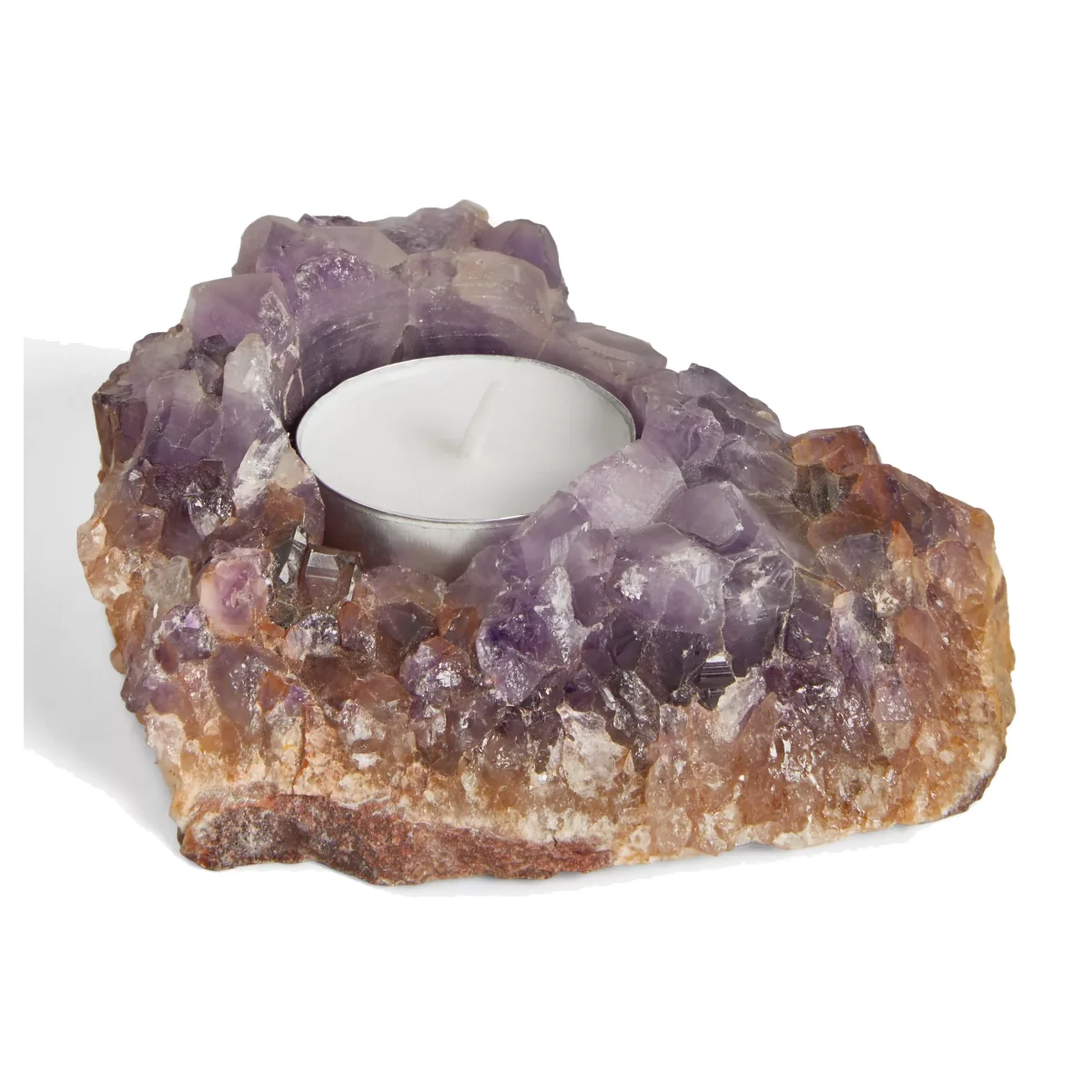John Lewis & Partners Amethyst Crystal Tealight Candle Holder – image 1