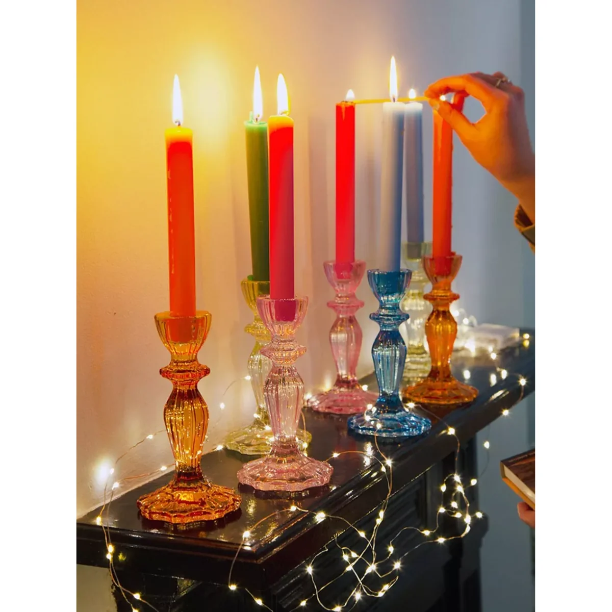 Talking Tables Dinner Candlesticks & Glass Candle Holder, 150g – image 6