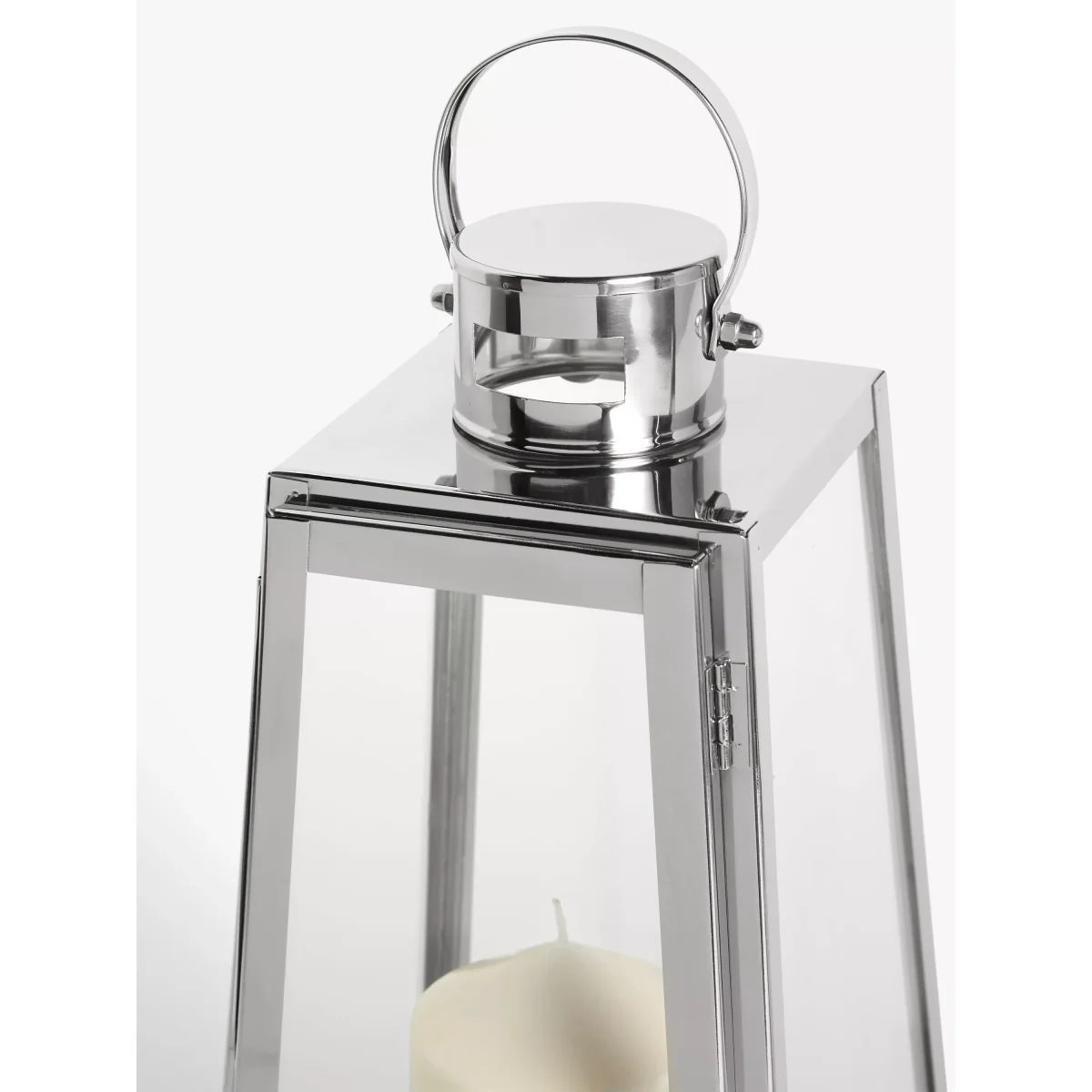 John Lewis & Partners Pimlico Lantern Candle Holders, Set of 3, Silver – image 3