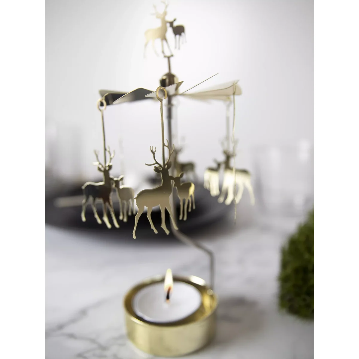 Pluto Produkter Reindeer Spinner Tealight Candle Holder – image 3