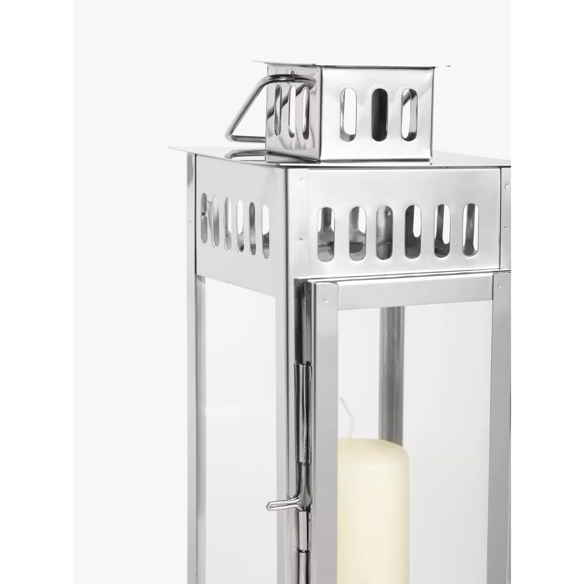 John Lewis & Partners Richmond Lantern Candle Holders, Set of 2, Silver – image 3