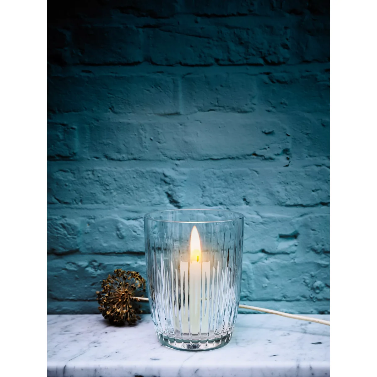 Waterford Crystal Ardan Mara Cut Glass Hurricane Candle Holder, Large – image 2