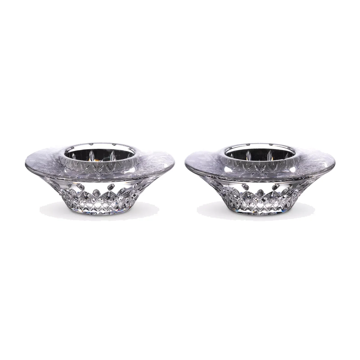 Waterford Crystal Lismore Cut Glass Votive Candle Holders, Set of 2 – image 1