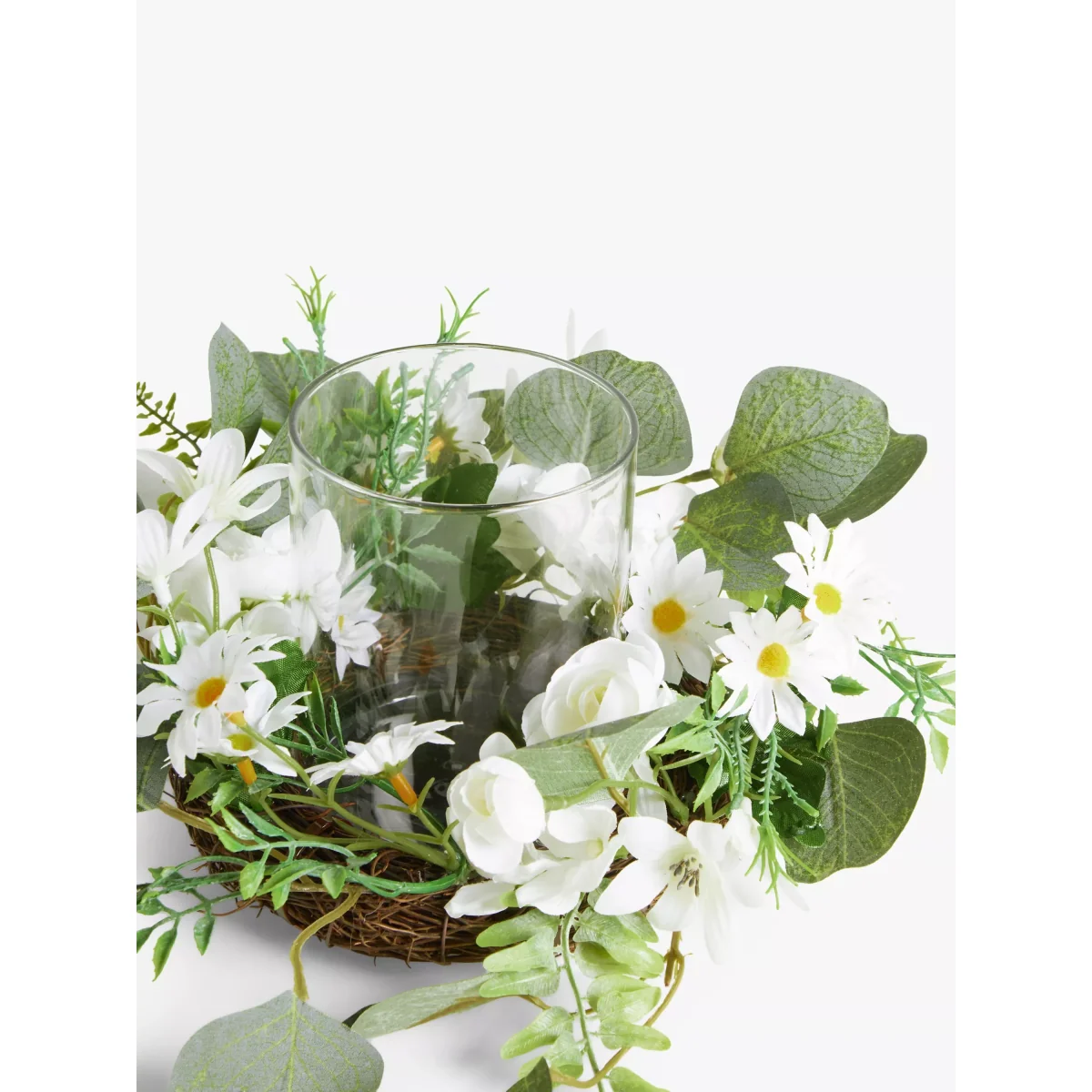 John Lewis Floral Candle Holder, White – image 3