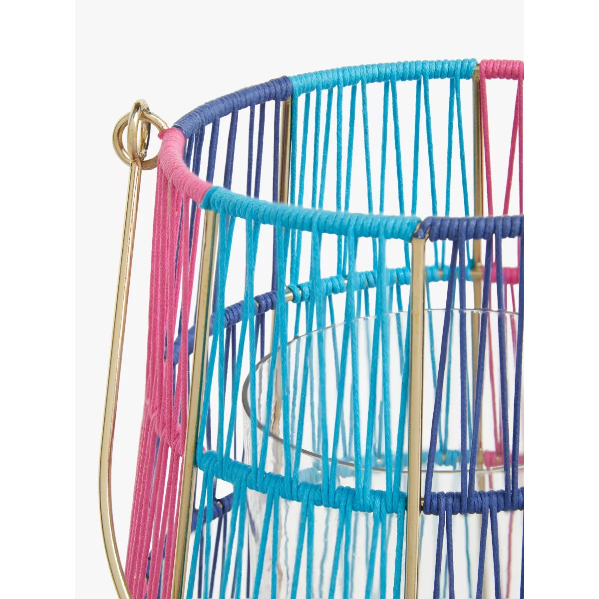 John Lewis & Partners Summer Lantern Candle Holder, Pink/Blue, H26 cm – image 3