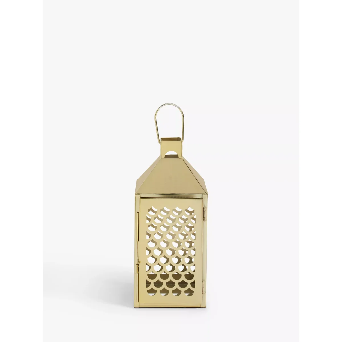 John Lewis Scaled Steel Lantern Candle Holder, Gold – image 2