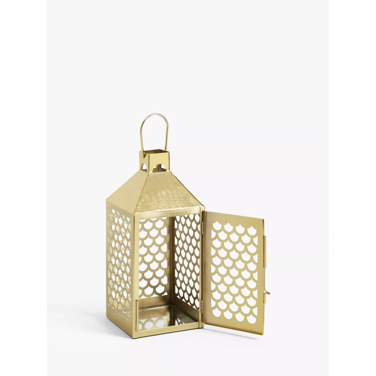 John Lewis Scaled Steel Lantern Candle Holder, Gold – image 3