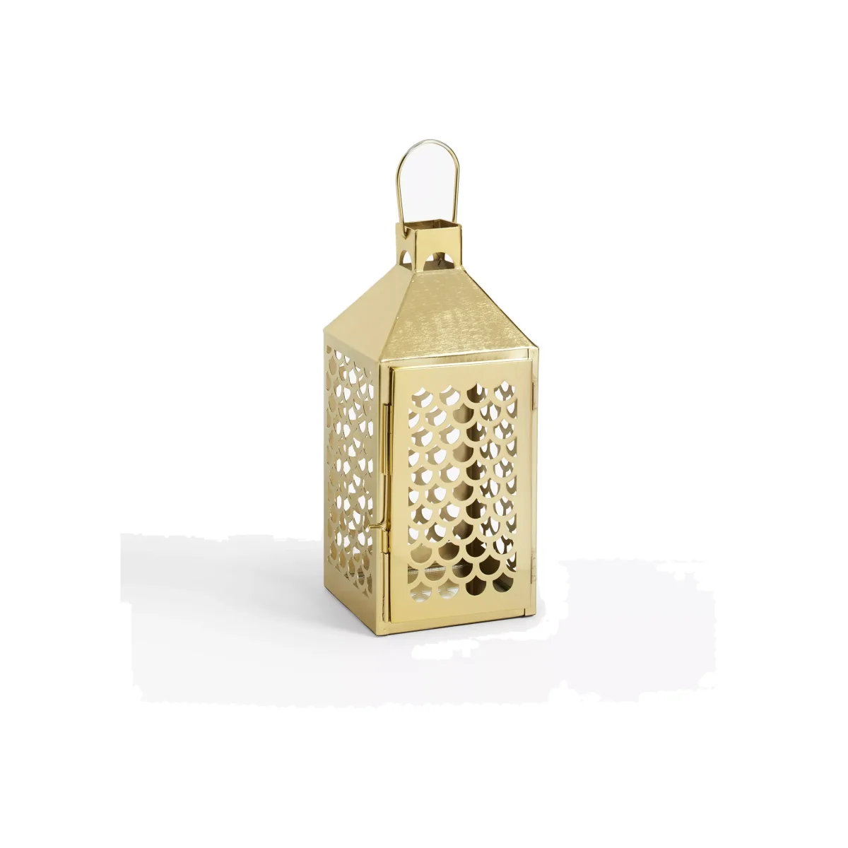 John Lewis Scaled Steel Lantern Candle Holder, Gold – image 1