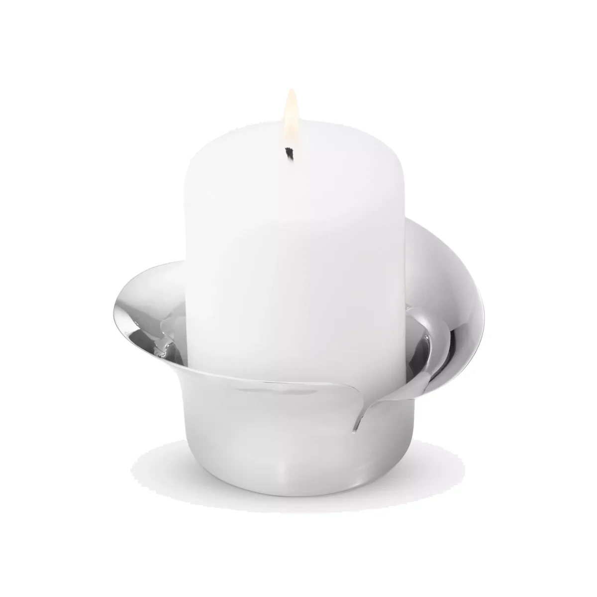Georg Jensen Bloom Pillar Candle Holder, Silver – image 1